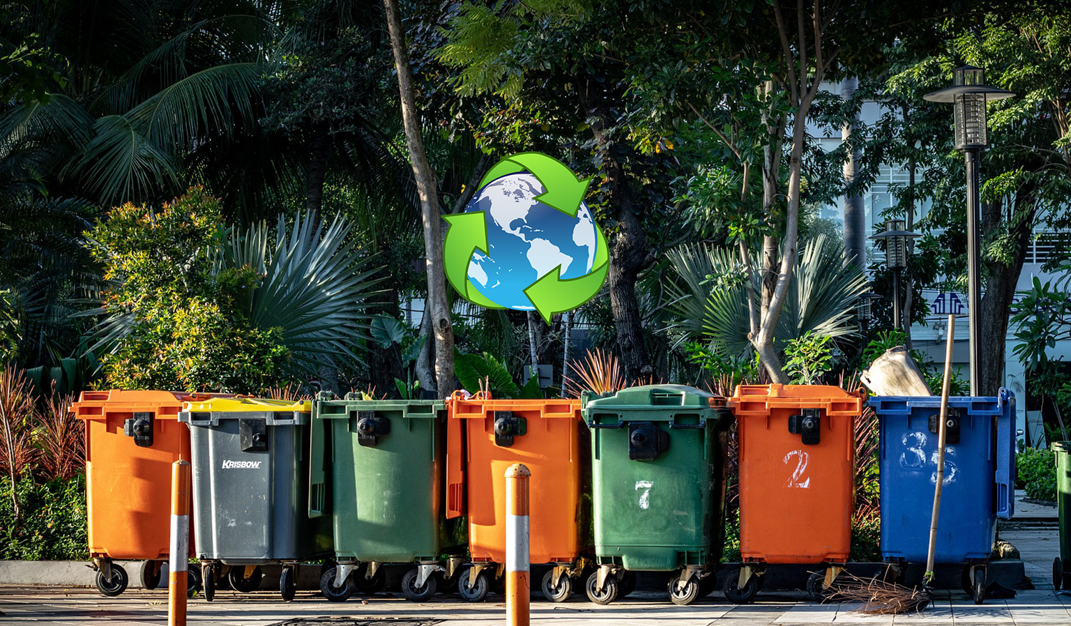 trash-cans-multi-colors-with-globe